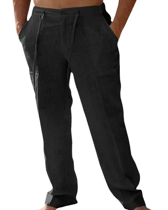 Broek Effen Kleur Zak Trekkoord Strand
