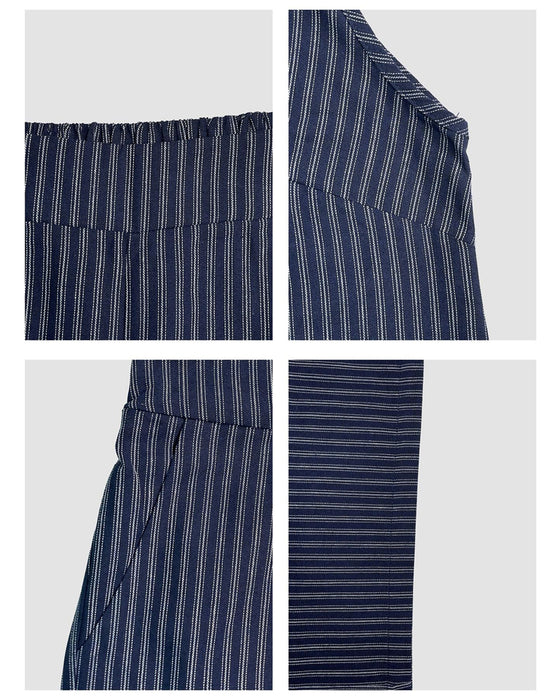 Set Gestreept Camisole Wijde Pijp Broek