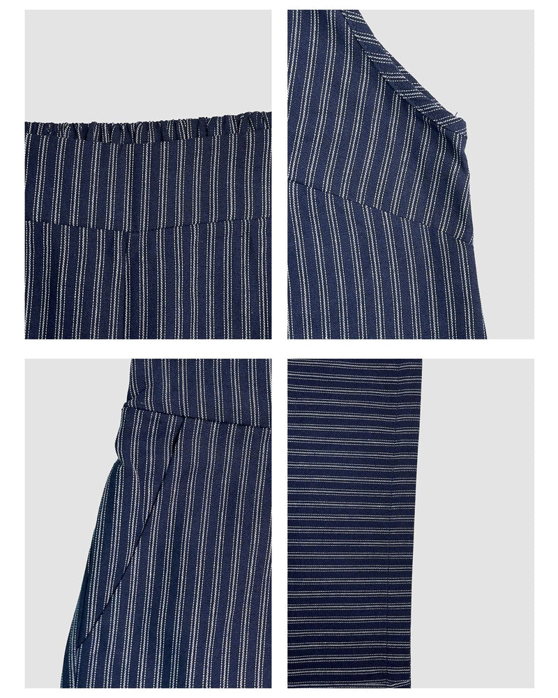 Set Gestreept Camisole Wijde Pijp Broek