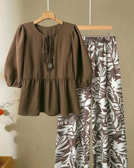 Set Casual Pofmouwen Tweedelig