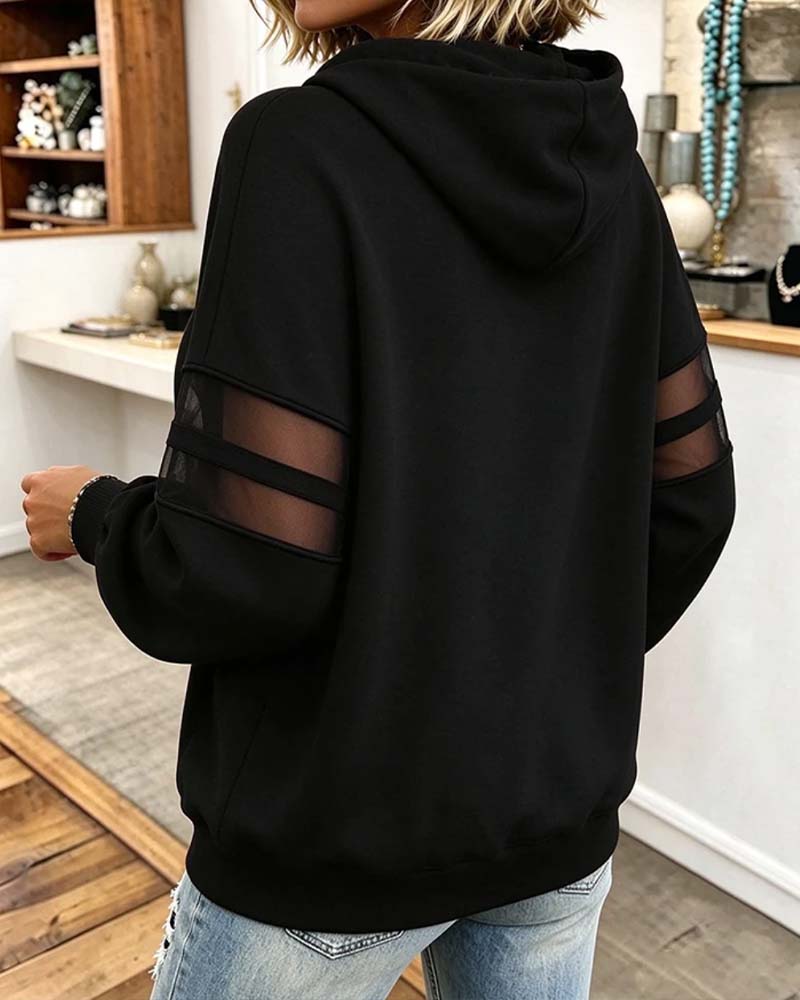 Hoodie Transparant Horizontale Streep