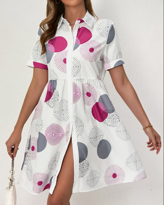 Jurk Polka Dot Print Shirt