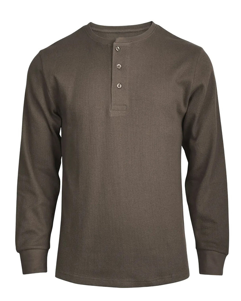 Overhemd Ronde Hals Henley Lange Mouw