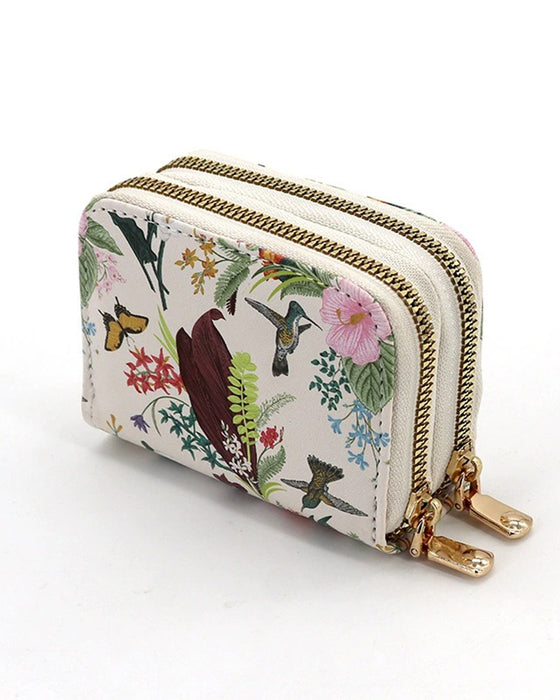 Portemonnee RFID-Blokkerend Kaarthouder Dubbele Rits