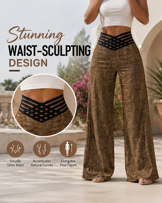 Broek Hoge Taille Casual Trendy Wijdbeen