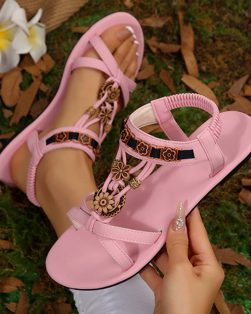 Sandalen Ronde Teen Plat Ademend