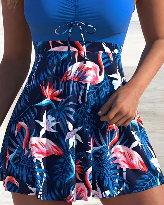 Tankinis Flamingo Print Rok