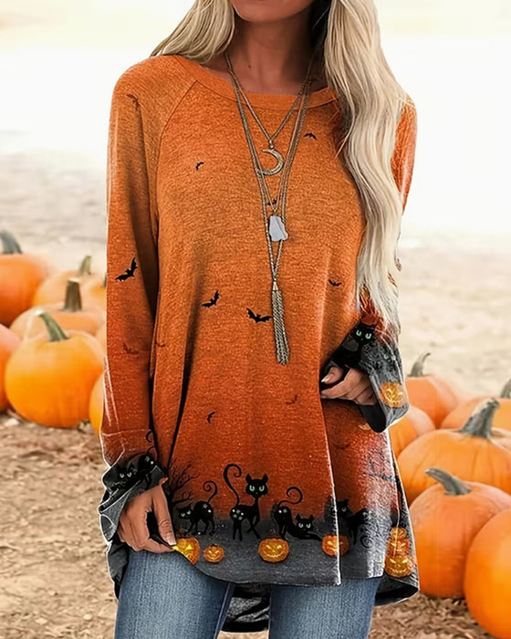 T‑shirt Lange Mouwen Ronde Hals