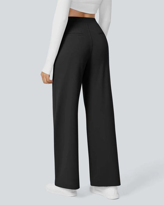 Rechte Broek In Effen Kleur Met Val Voor Pak