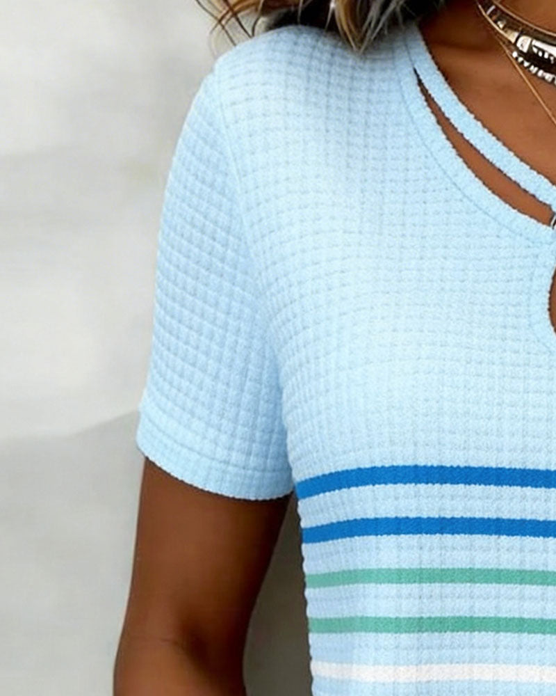 Top Geknoopt Gestreept Wafel