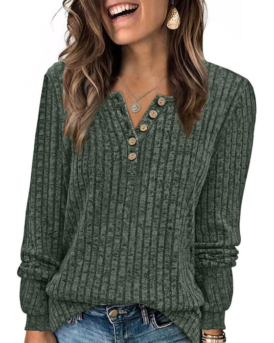 Top V-Hals Knoop Stijlvol