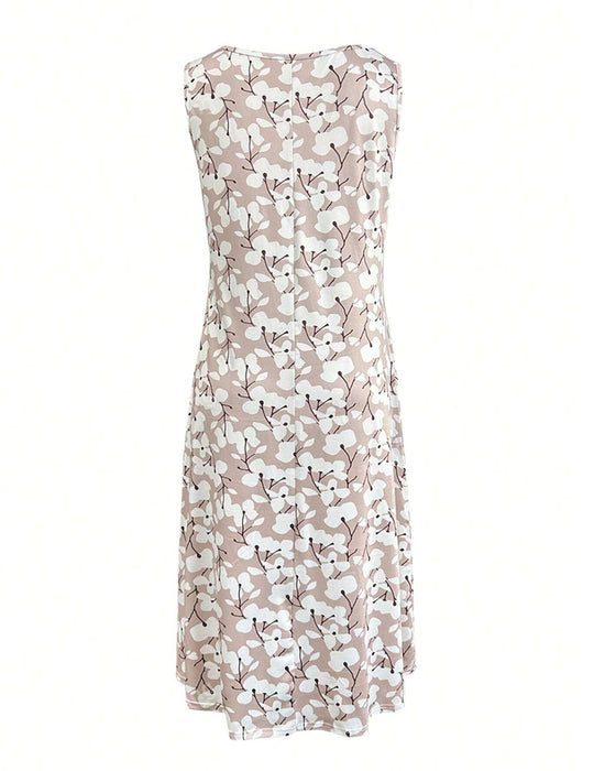 Jurk Mouwloos Bloemenprint