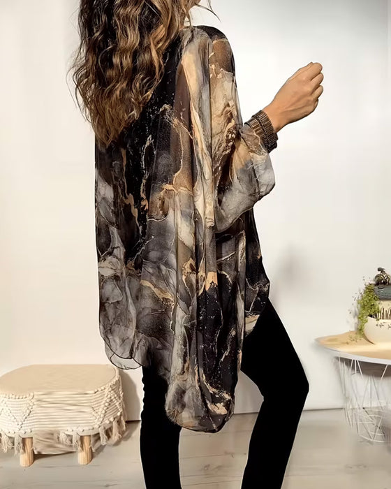 Blouse Vleermuismouw Tie-Dye Los
