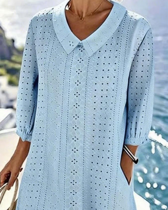 Jurk Baby Doll Uitgesneden Hals