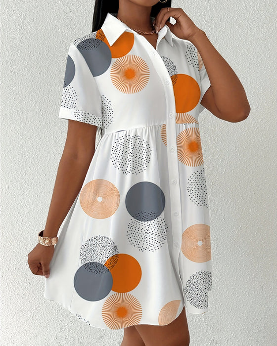 Jurk Polka Dot Print Shirt