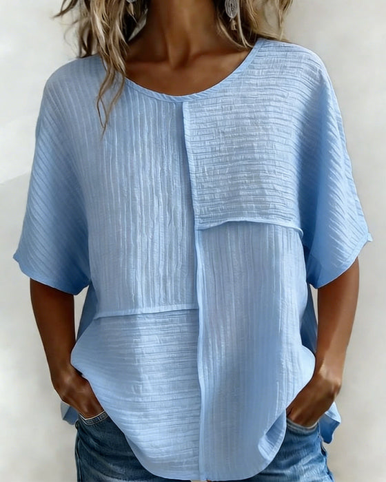 Top Verticaal Gestructureerd Patchwork Los