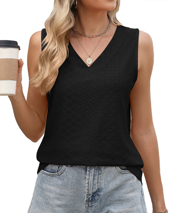 Tanktop Casual Effen Kleur