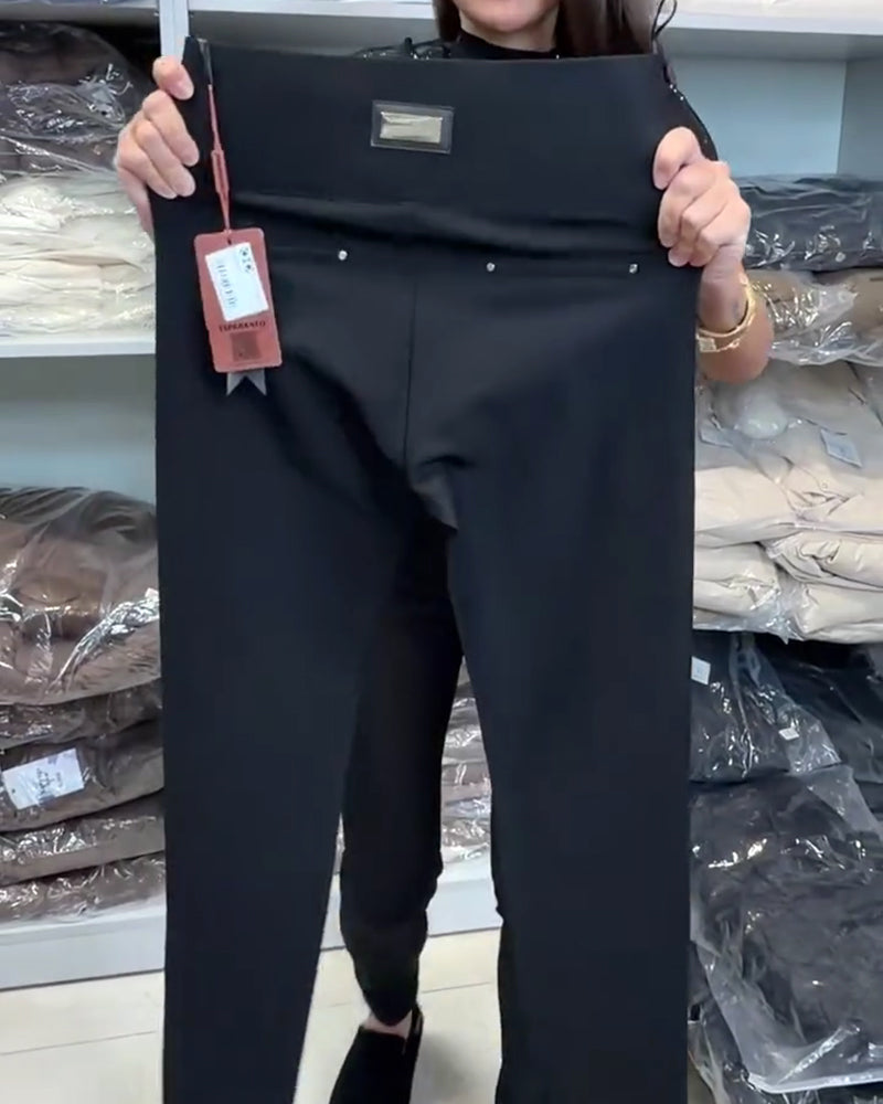 Stijlvolle Broek Met Trekkoord En Elastische Taille