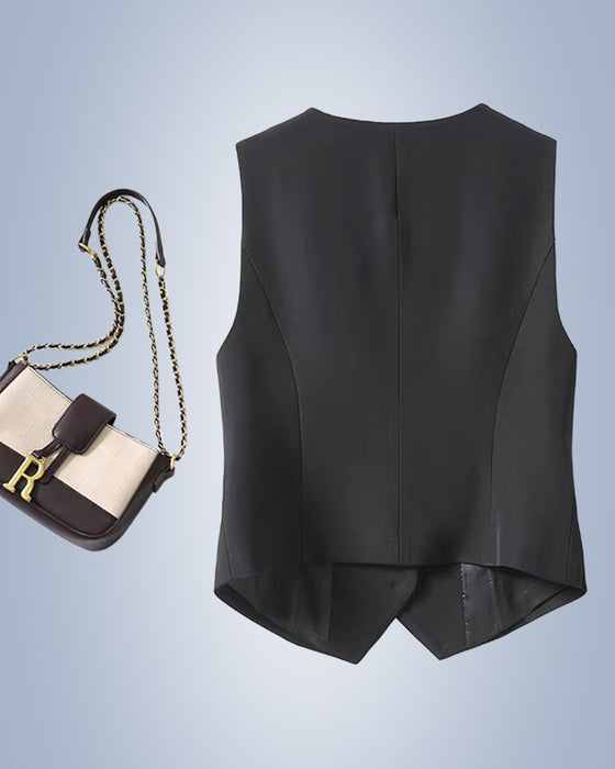 Dameskostuumjasje met effen kleur en temperament