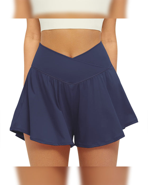 Shorts Hoge Taille Effen Kleur