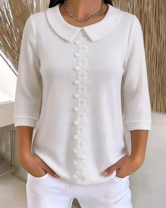 Top Casual Peter Pan Kraag