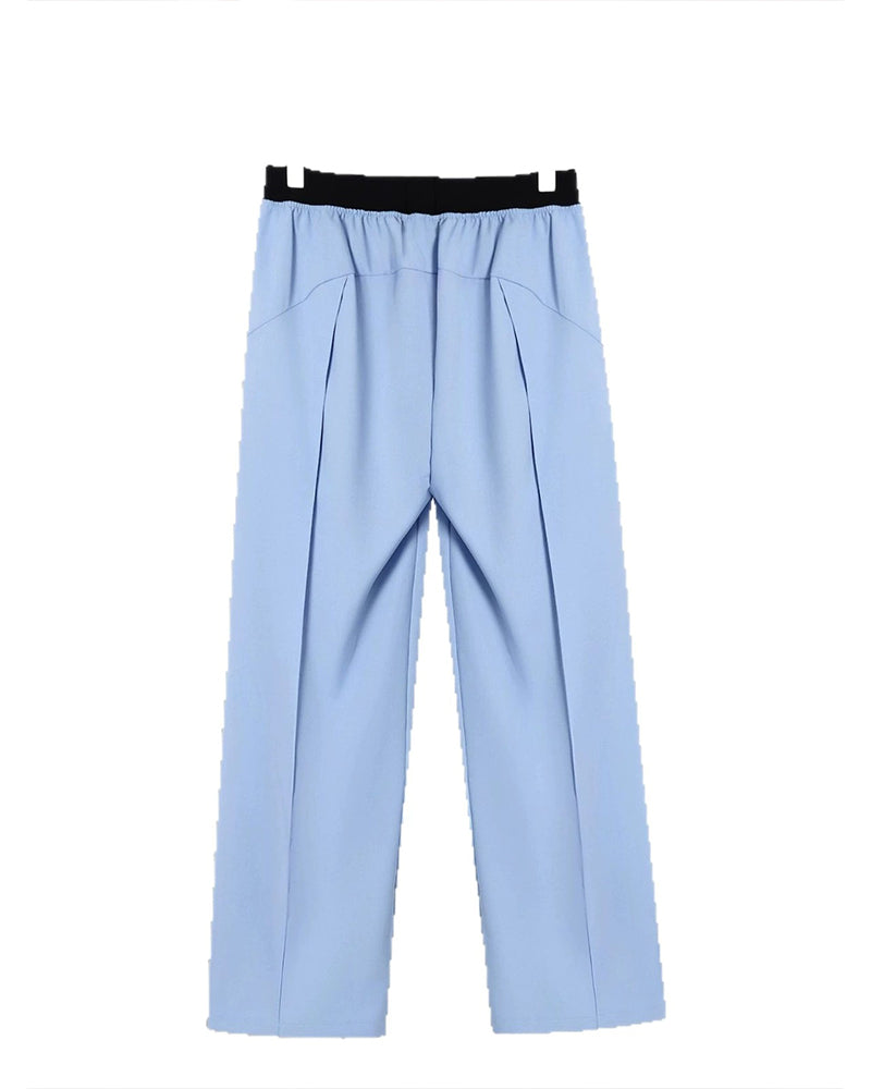 Broek Kleurblok Elastische Taille Casual