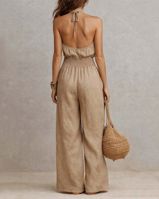 Overal Elegant Halter Gerimpeld