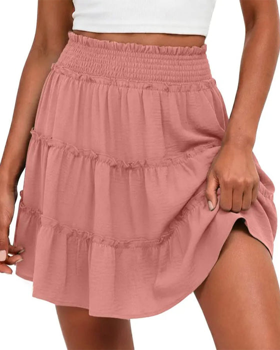 Bovenstuk Elastische Taille Met Ingebouwde Shorts