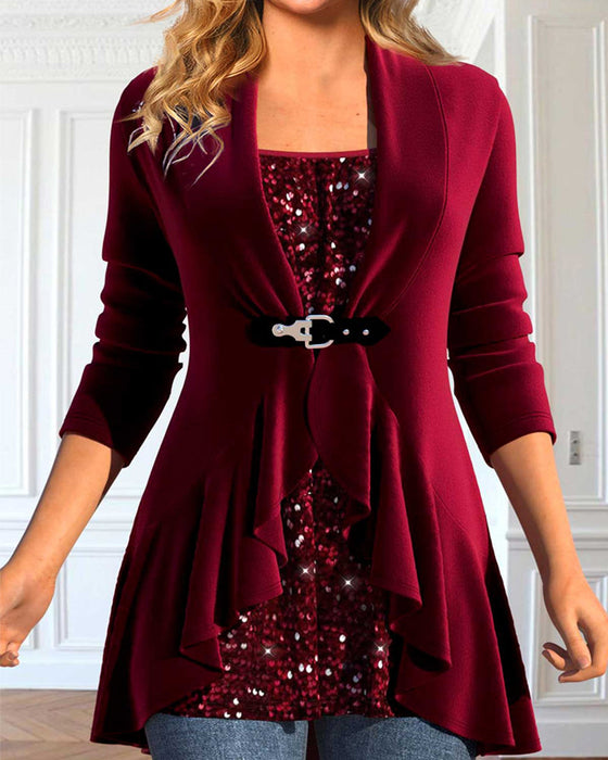 Lapwerk top met hartjes en ruches