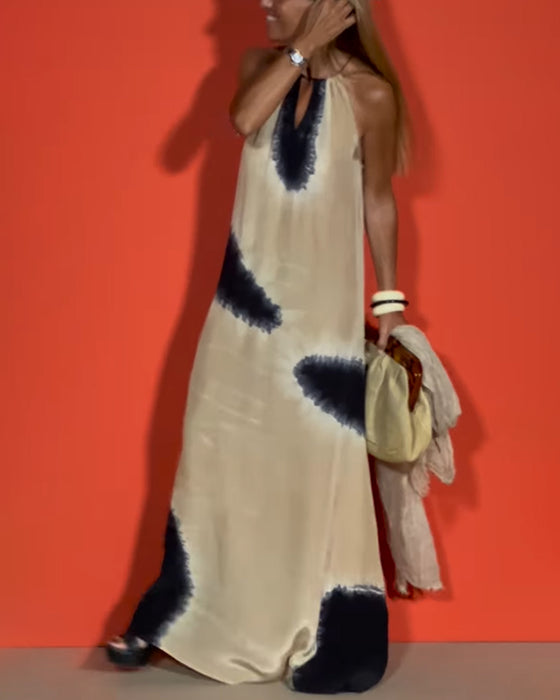 Jurk Mouwloos Gradiënt Halter