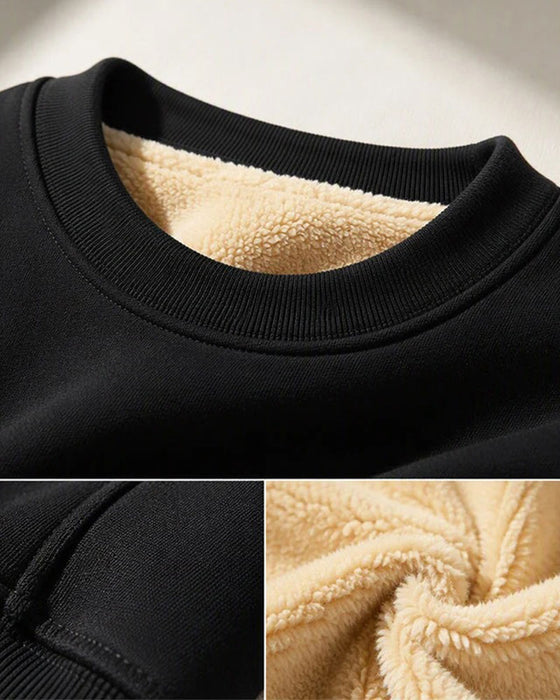 Sweatshirt Rondhals Effen Heren