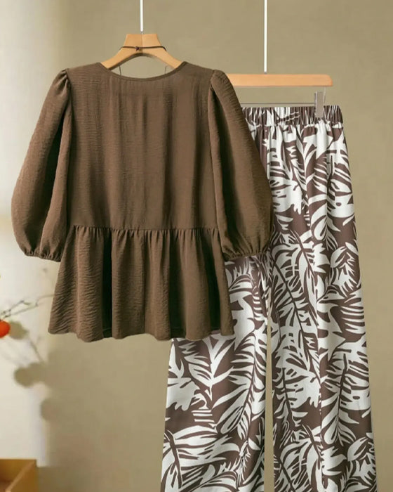 Set Casual Pofmouwen Tweedelig