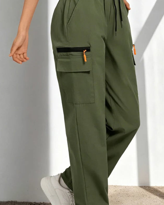 Pants Koord Los Casual Cargo