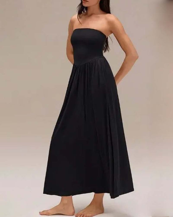 Jurk Convertible Mouwloos Taille-Cinchend