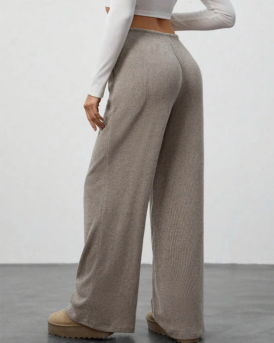 Broek Effen Koord Breedbeend Lang