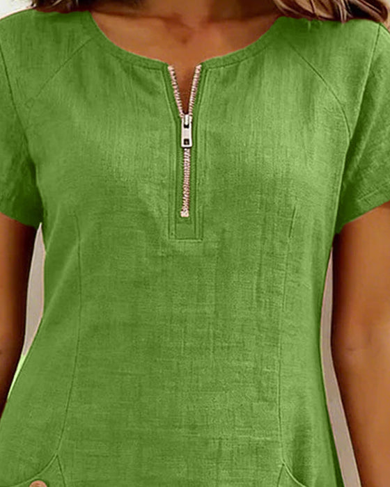 Off-Shoulder 100% Katoen Wijd Pijp