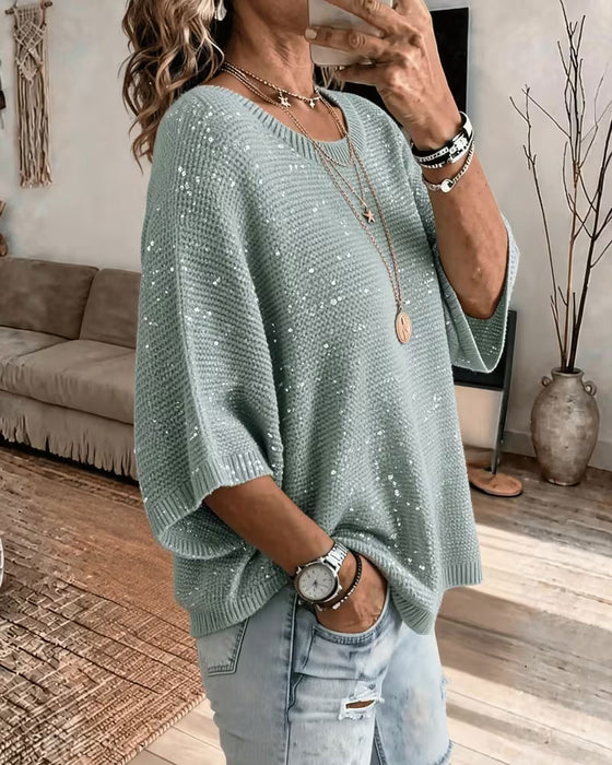 Pullover Rondhals 3/4 Mouw Casual