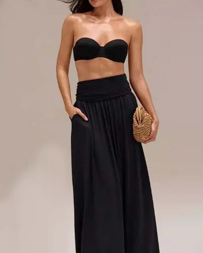 Jurk Convertible Mouwloos Taille-Cinchend