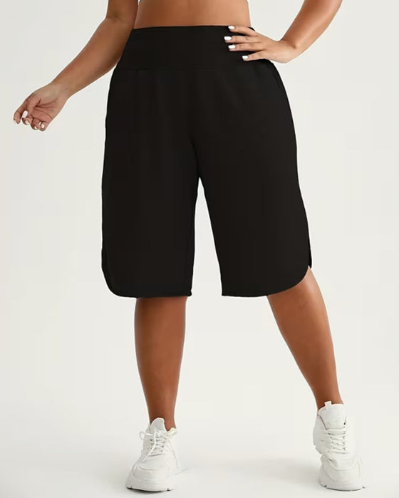 Hoog Taille Wijde Pijpen Shorts