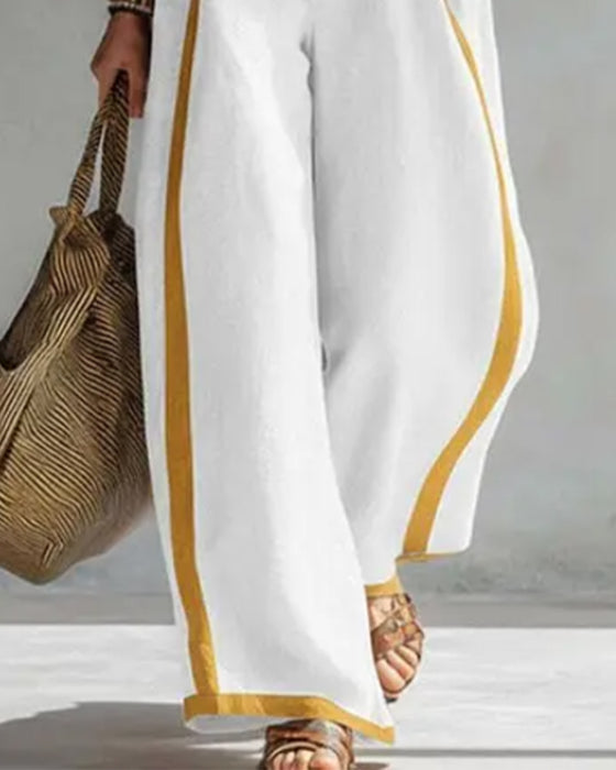 Tweedelig Set Mouwloos Casual Color-Block