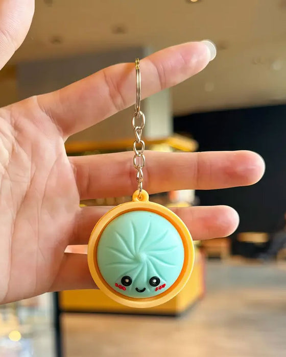 Schattig Dumpling Drukbaar Gloed Squishies Fidget Sleutelhanger