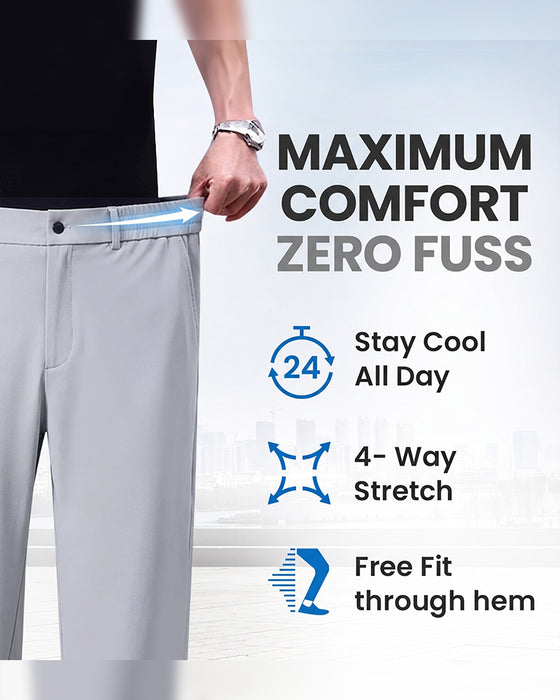 Broek Casual Effen Rechte Pijp