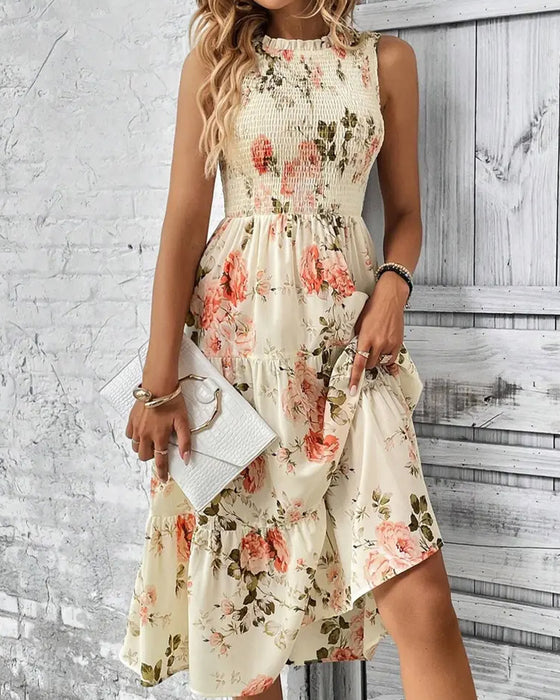 Jurk Bloemen Afdruk Smock