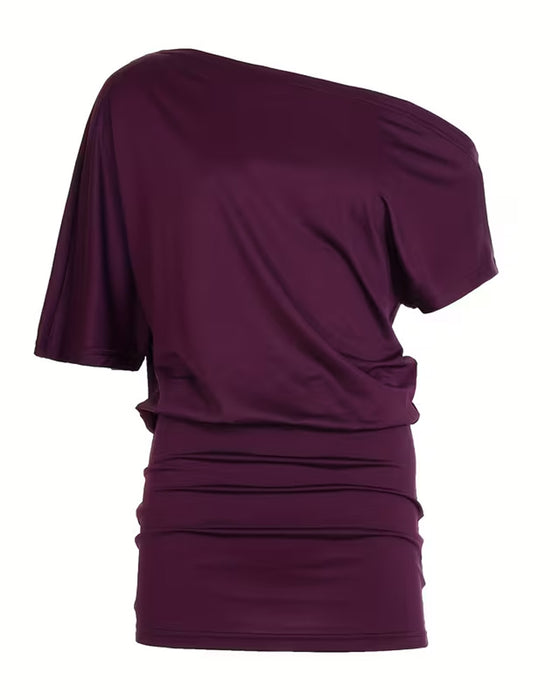 Jurk Off-Shoulder Asymmetrisch Bodycon