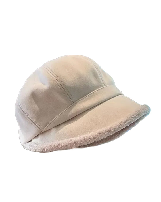 Hoed Dames Effen Pluche Vissershoed Warm