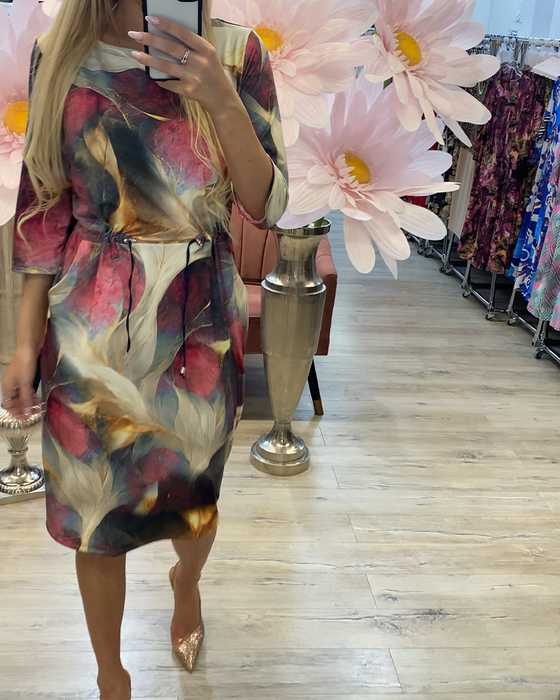 Jurk Retro Kleurblok Patchwork Verloop