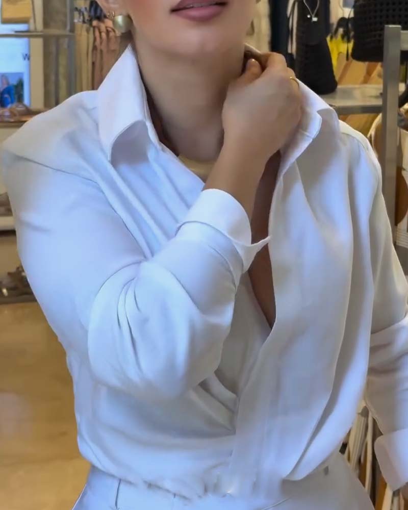 Bloes Kraag Effen Veelzijdig