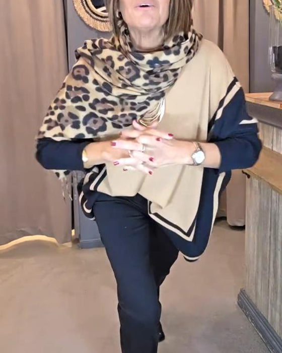 Pullover Met Vleermuismouwen, Strepenpatroon En Kleurblokontwerp