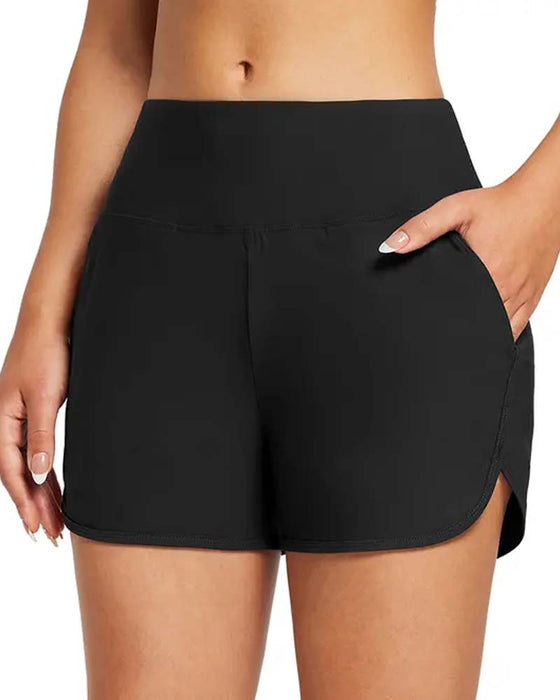 Shorts Hoge Taille Split Sportief Casual