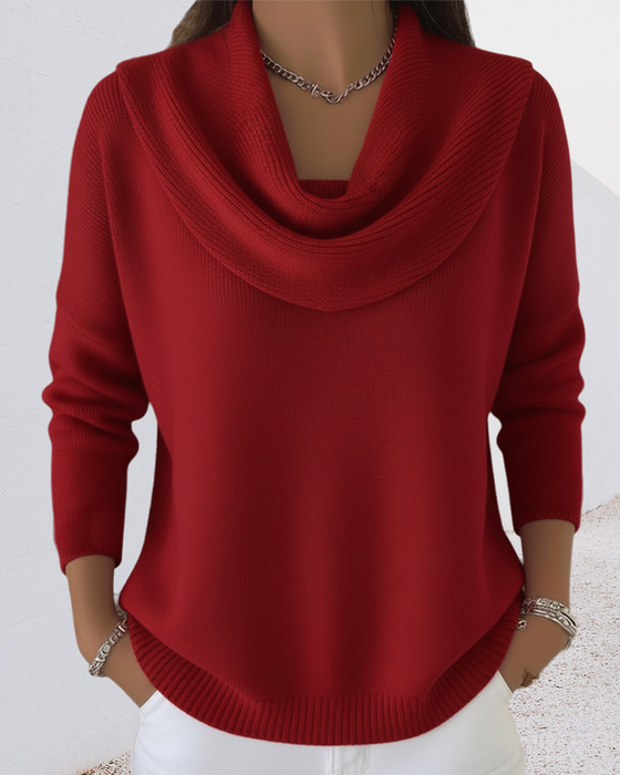 Trui Effen Kleur Pile-kraag Pullover